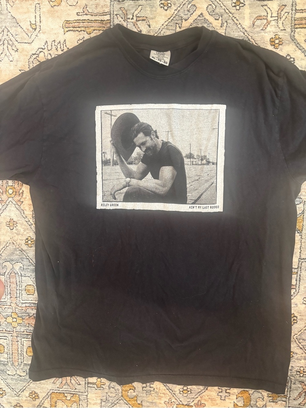 Riley Green Ain’t My Last Rodeo 2024 Tour Shirt Black Size XL Concert Tee